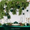 Velvet Christmas Ball Ornaments Dark Green - Image 3